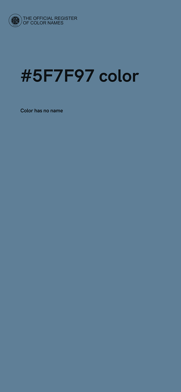 #5F7F97 color image