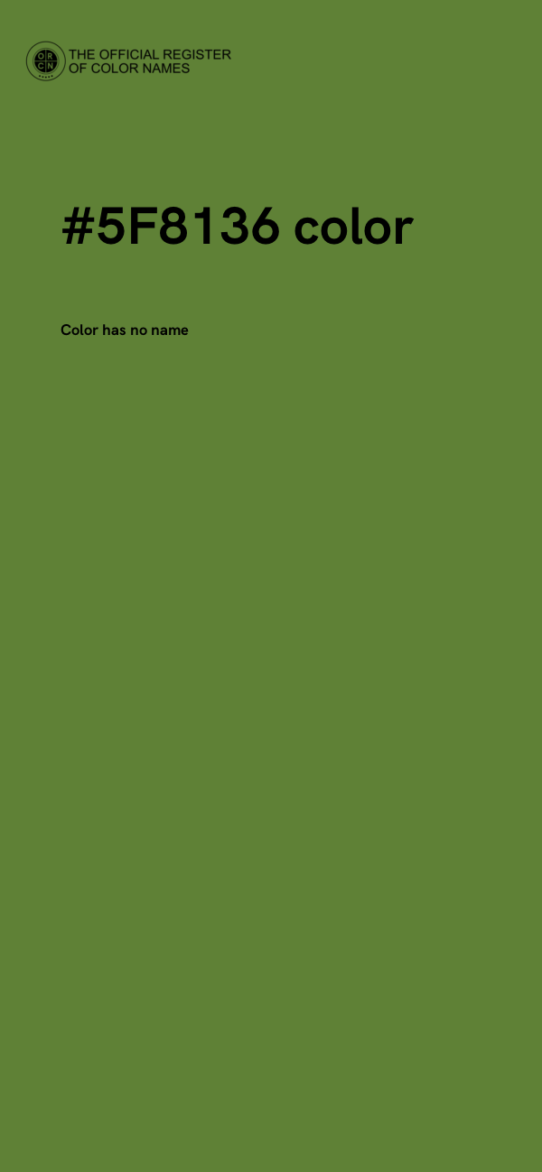 #5F8136 color image