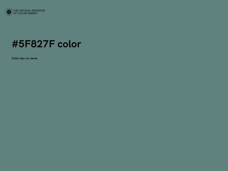 #5F827F color image