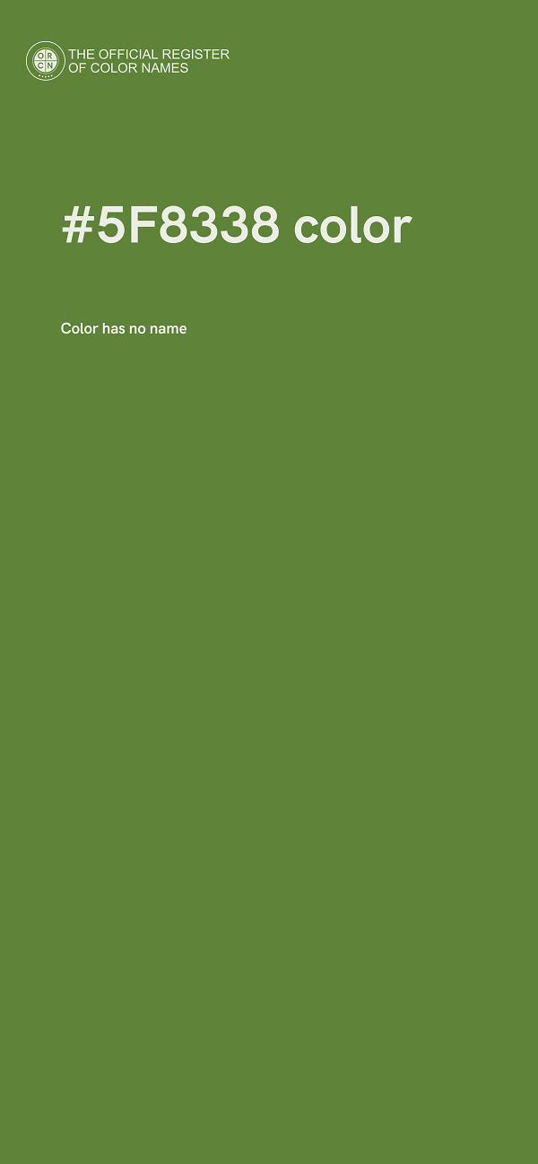 #5F8338 color image