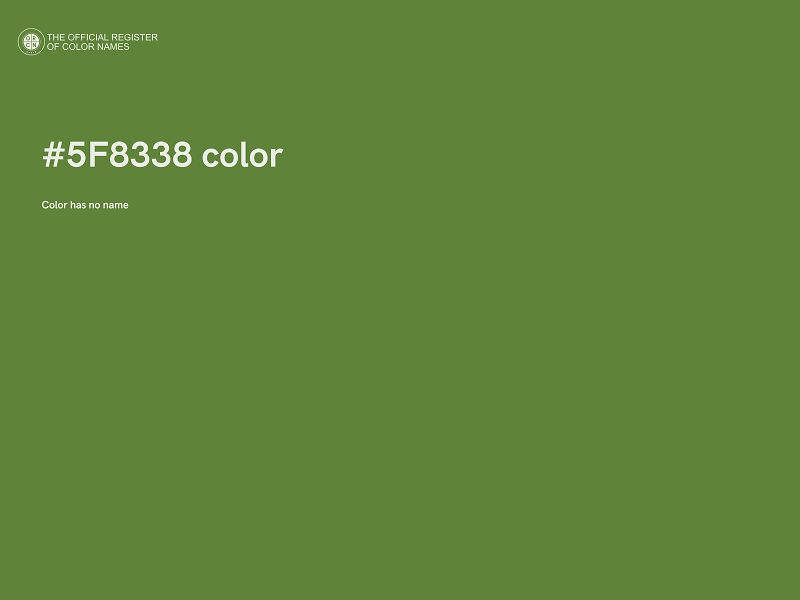 #5F8338 color image