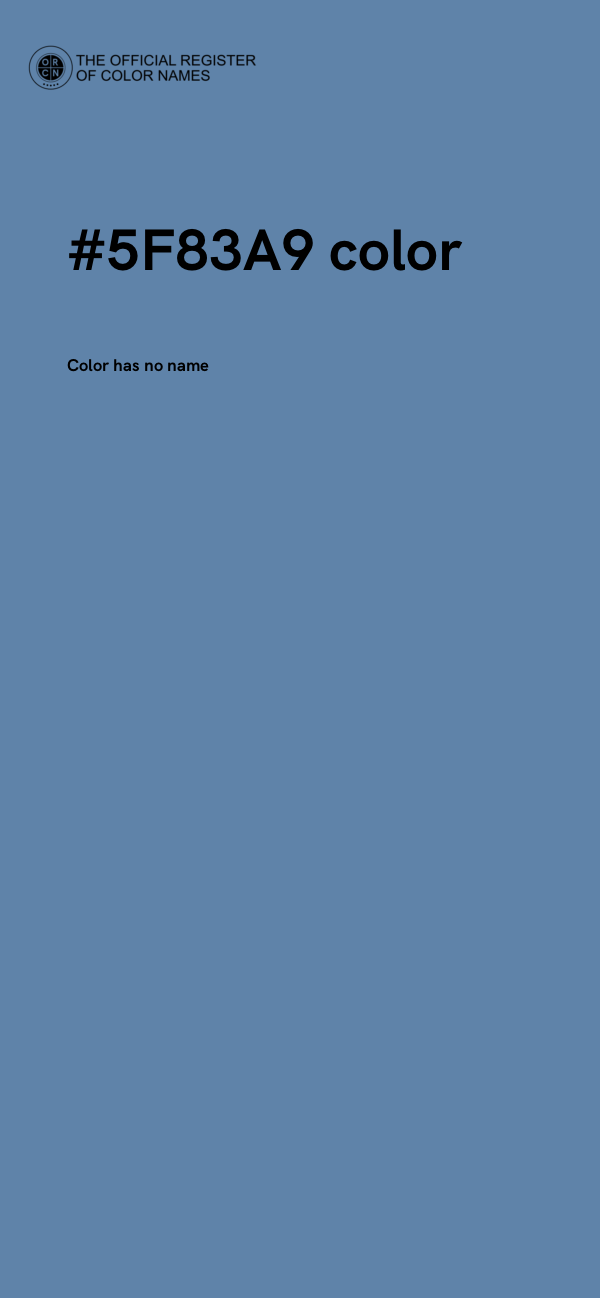 #5F83A9 color image