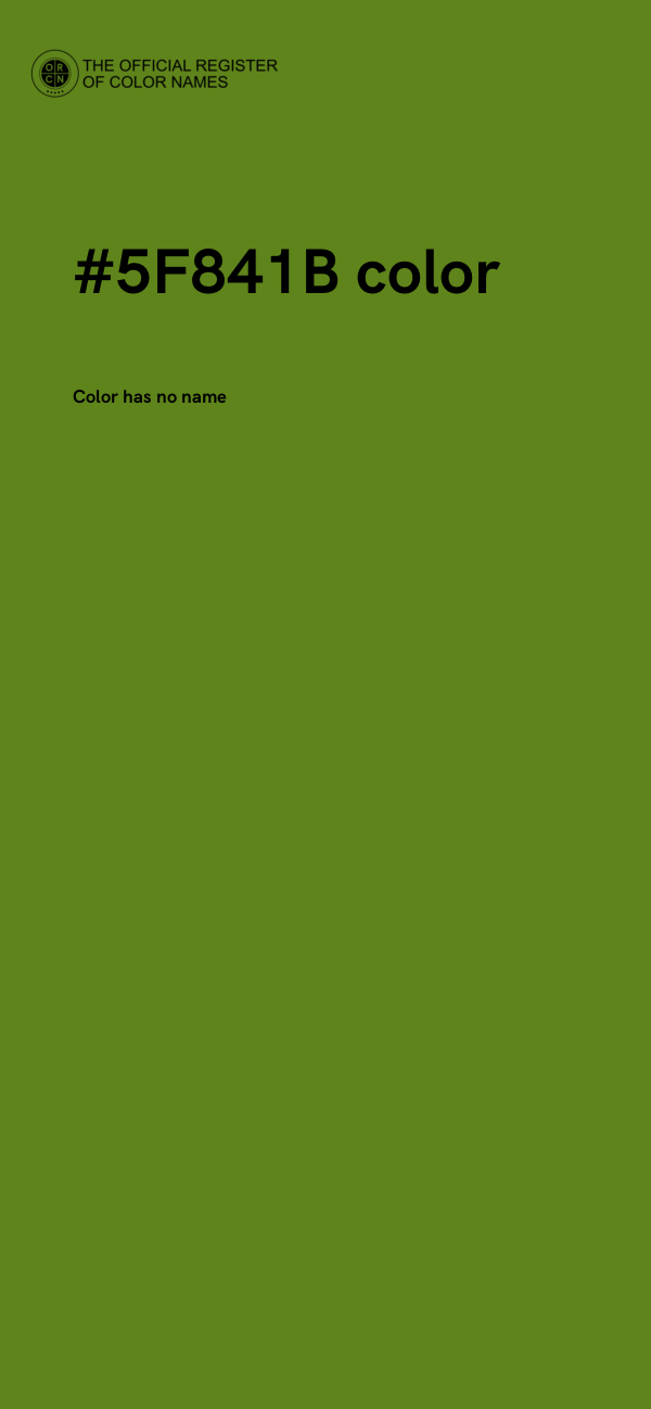#5F841B color image