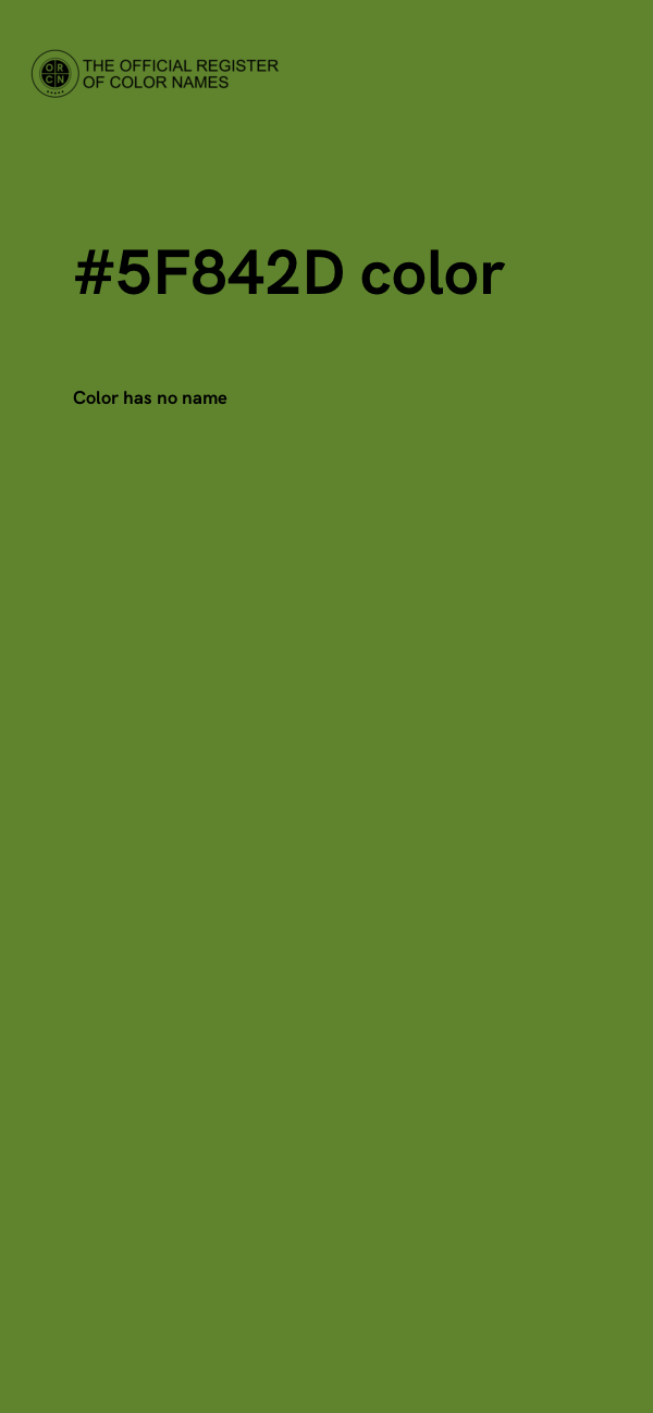 #5F842D color image