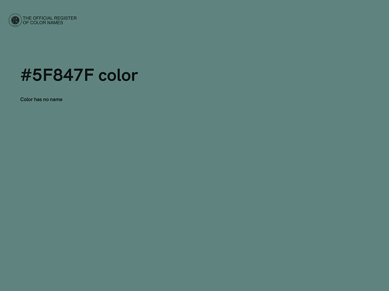 #5F847F color image