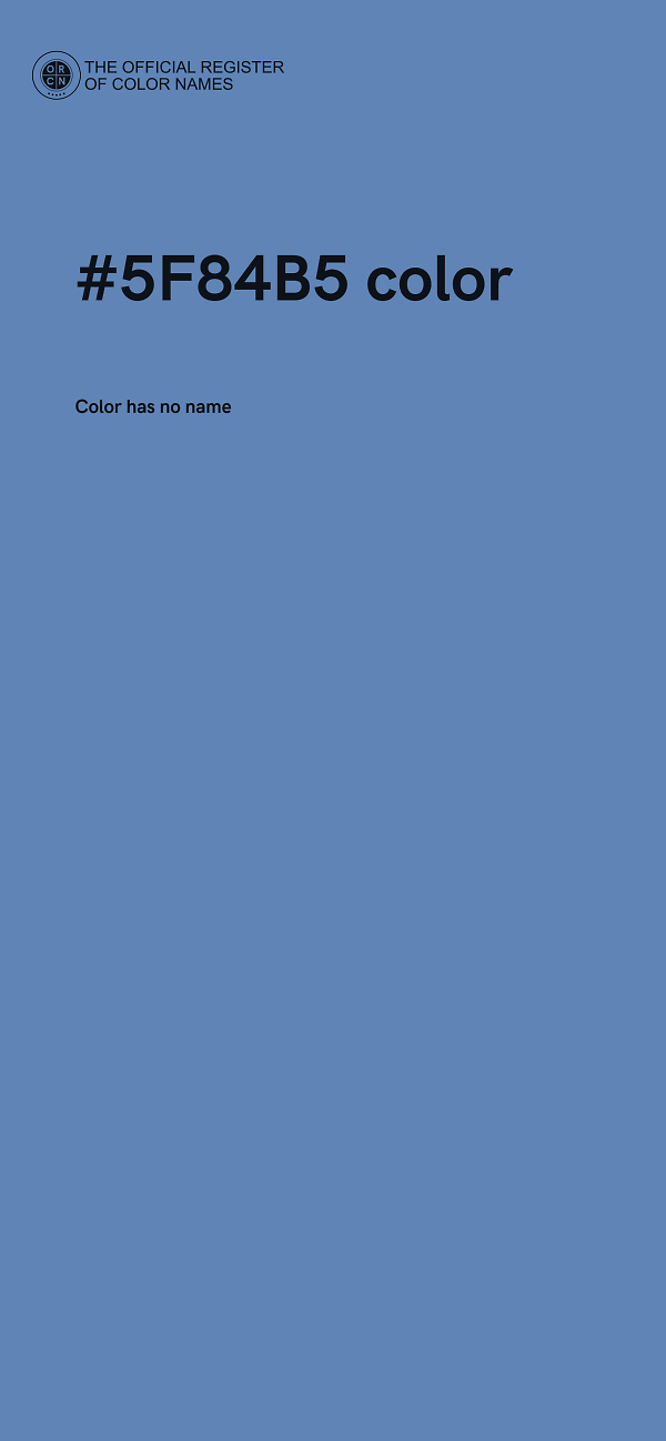 #5F84B5 color image