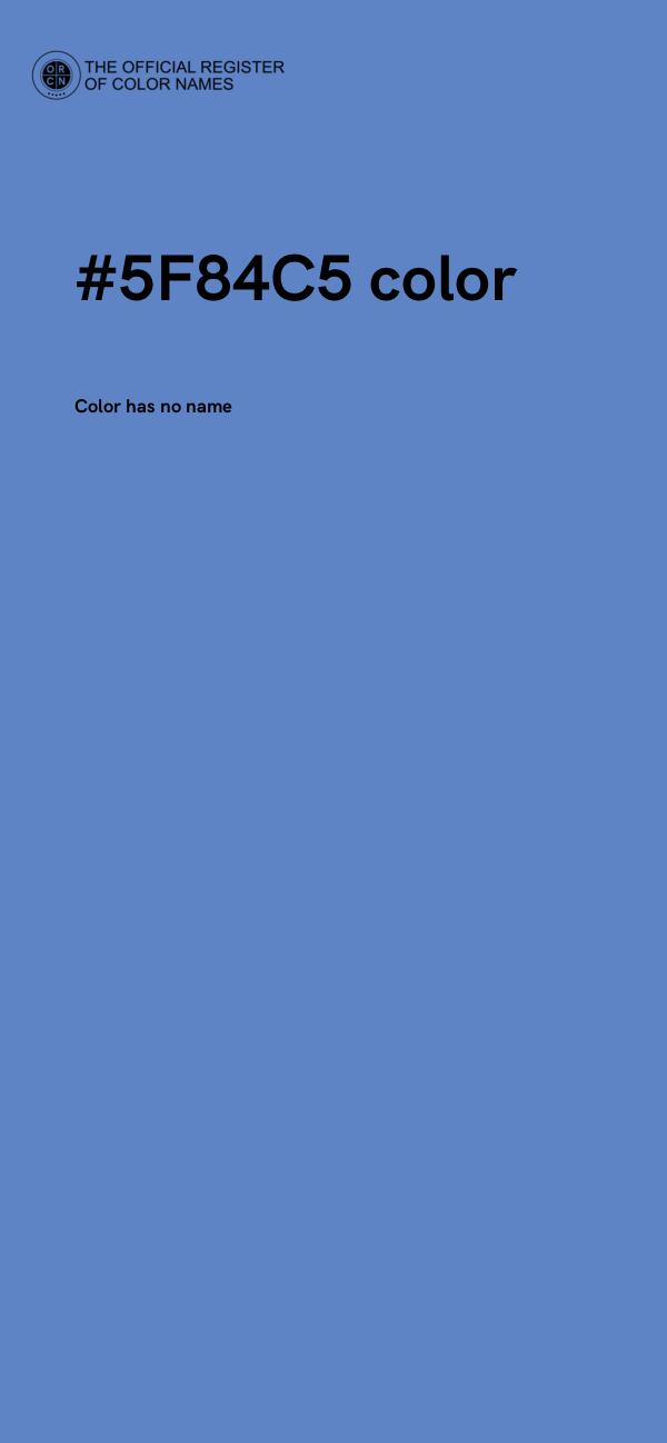 #5F84C5 color image