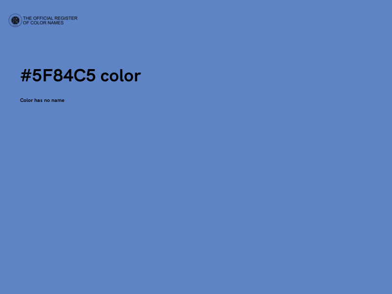 #5F84C5 color image