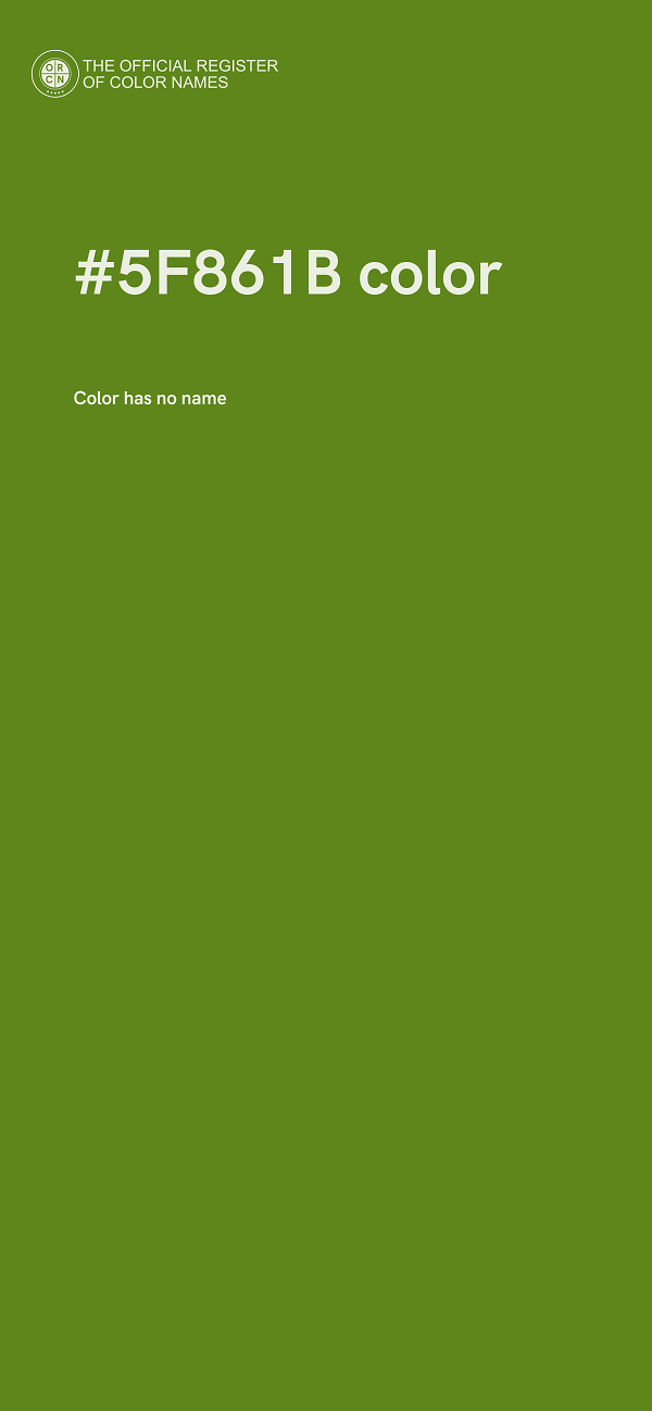 #5F861B color image