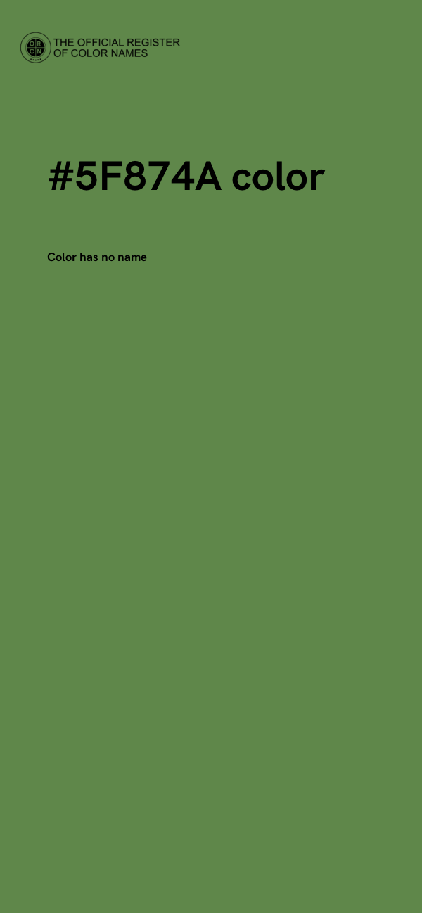 #5F874A color image