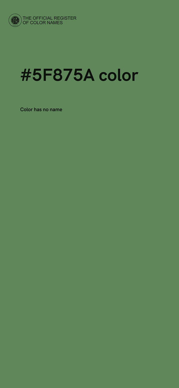 #5F875A color image