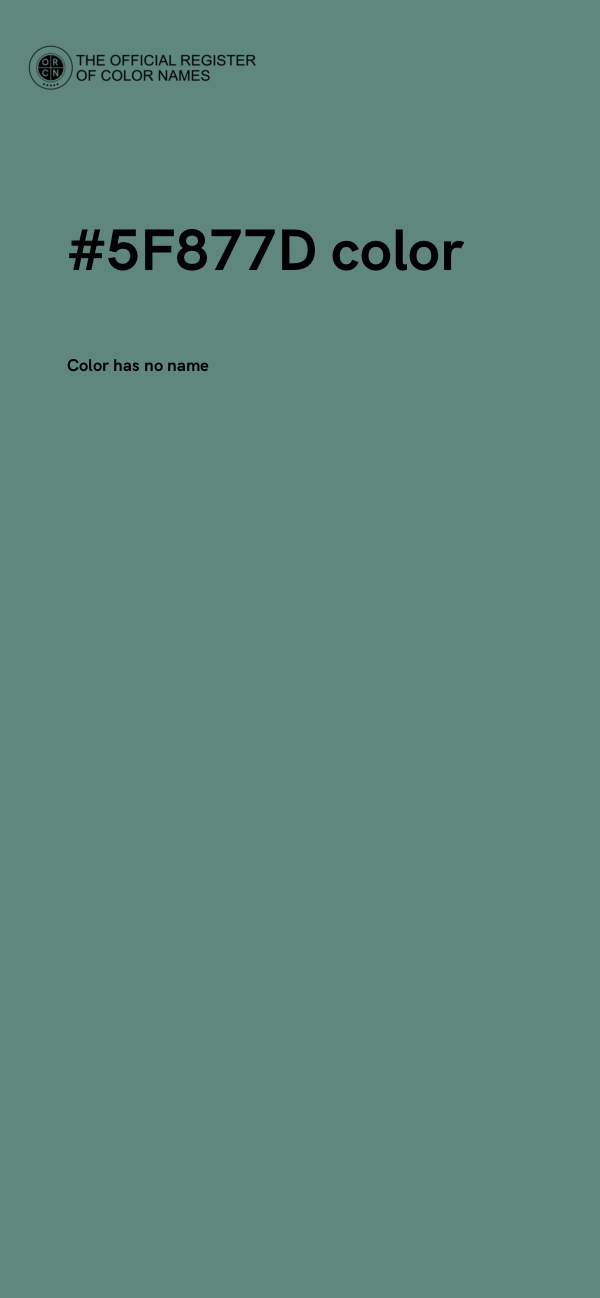 #5F877D color image