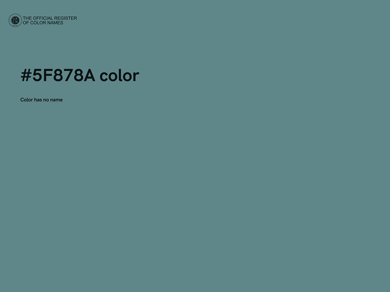 #5F878A color image