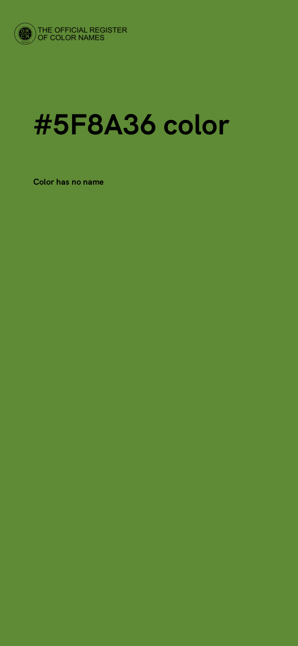 #5F8A36 color image