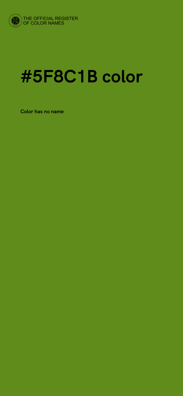 #5F8C1B color image