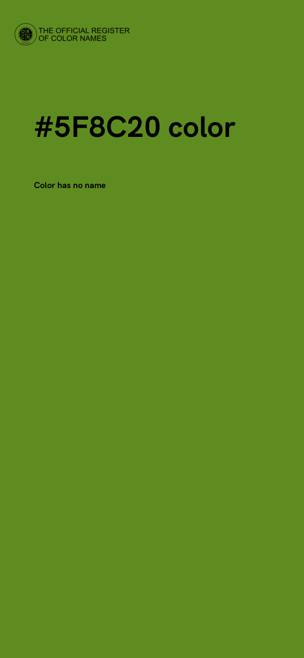 #5F8C20 color image
