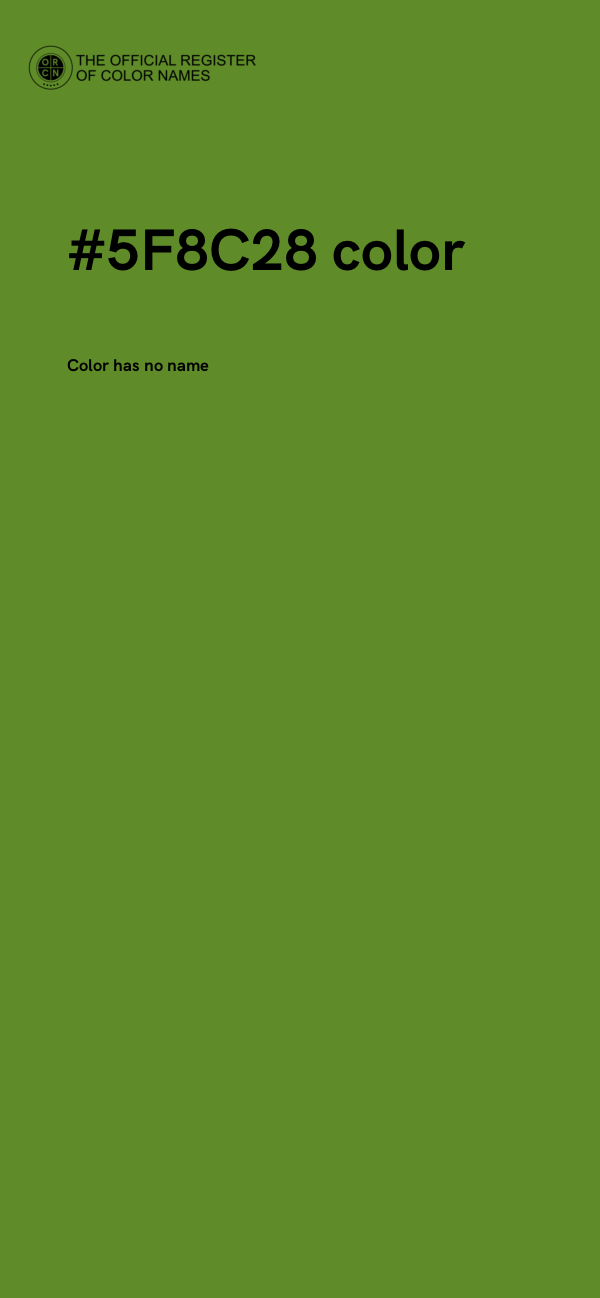 #5F8C28 color image