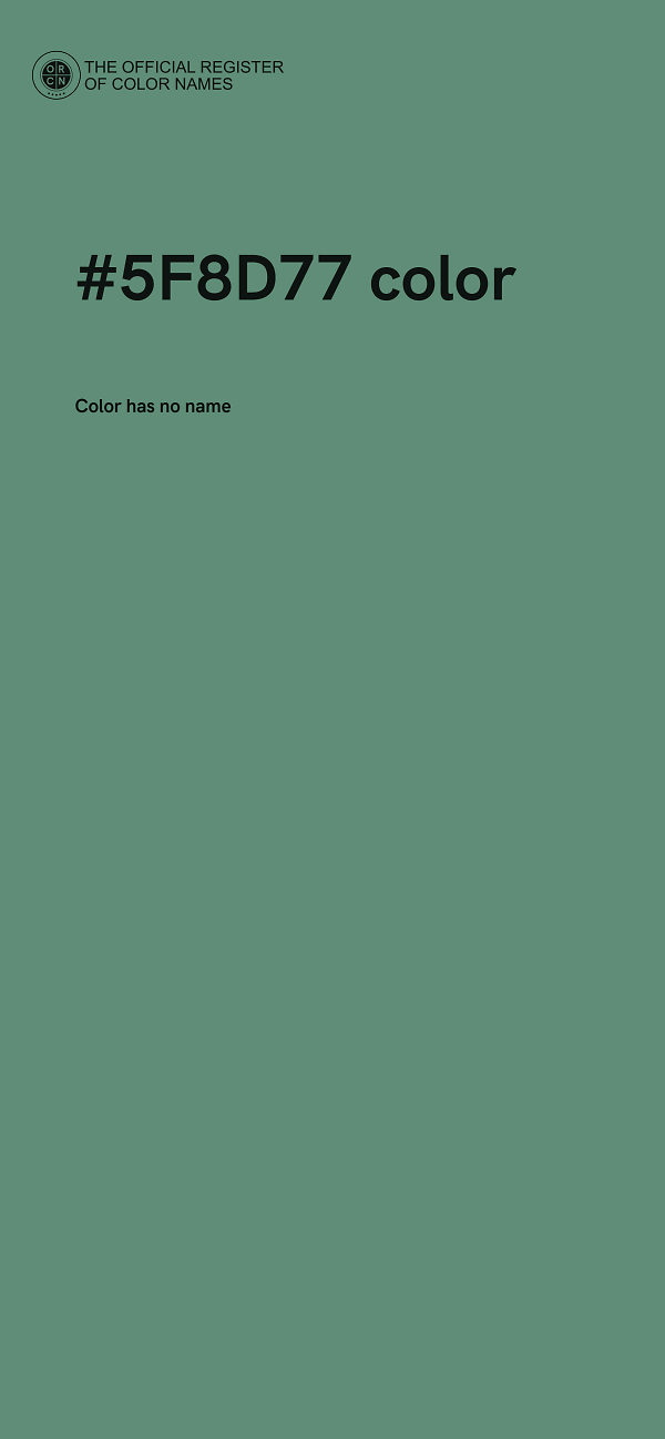 #5F8D77 color image