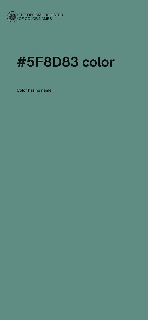 #5F8D83 color image