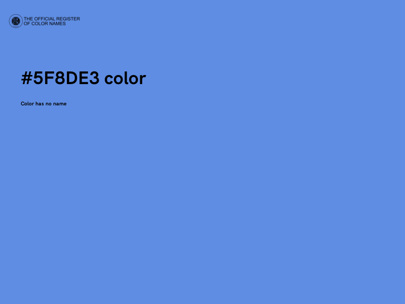 #5F8DE3 color image