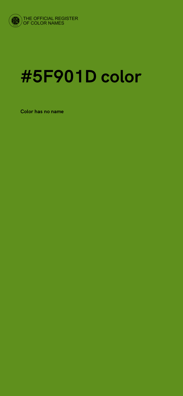 #5F901D color image