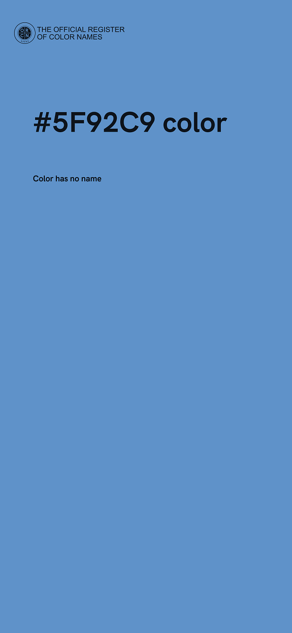 #5F92C9 color image
