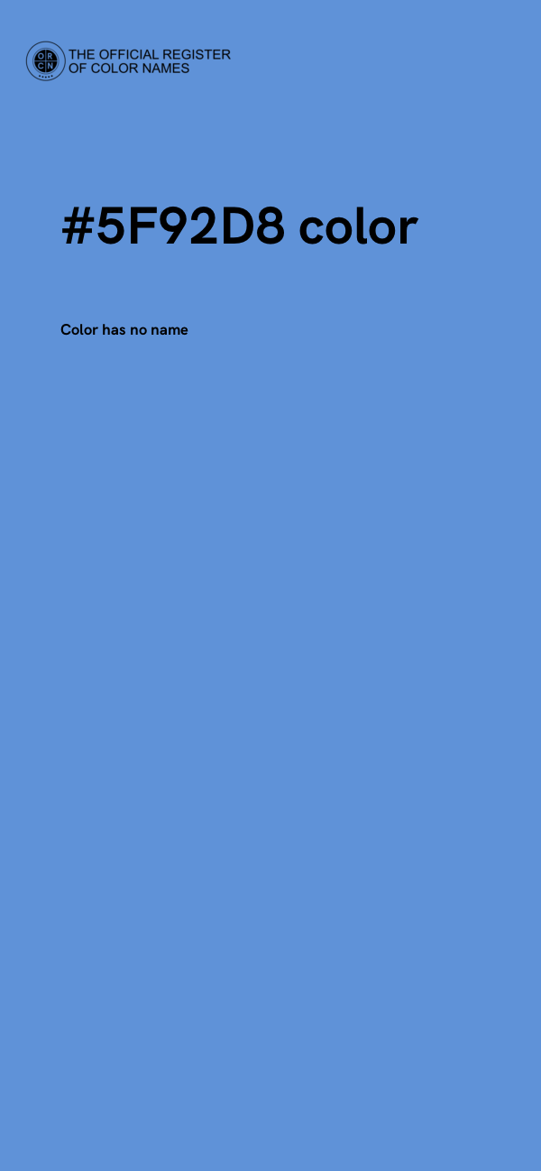 #5F92D8 color image