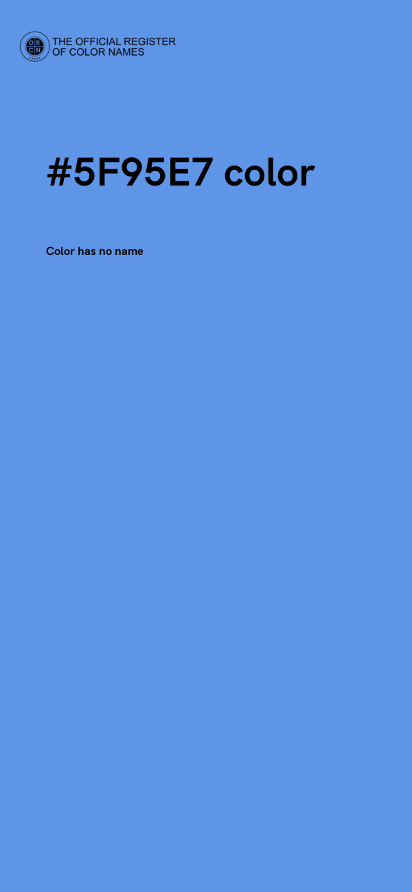 #5F95E7 color image