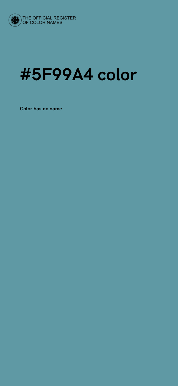 #5F99A4 color image
