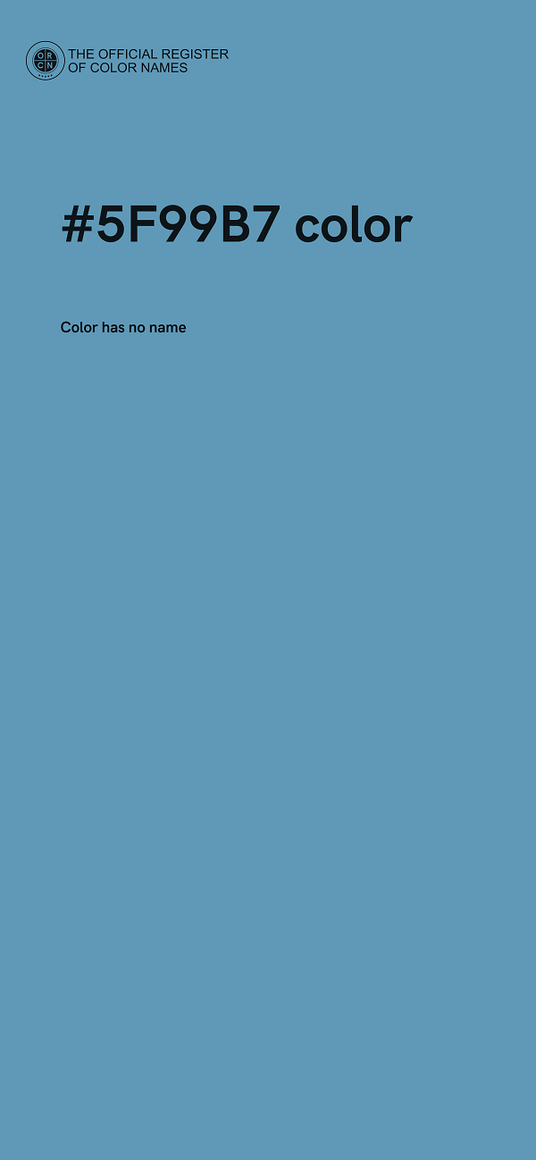 #5F99B7 color image