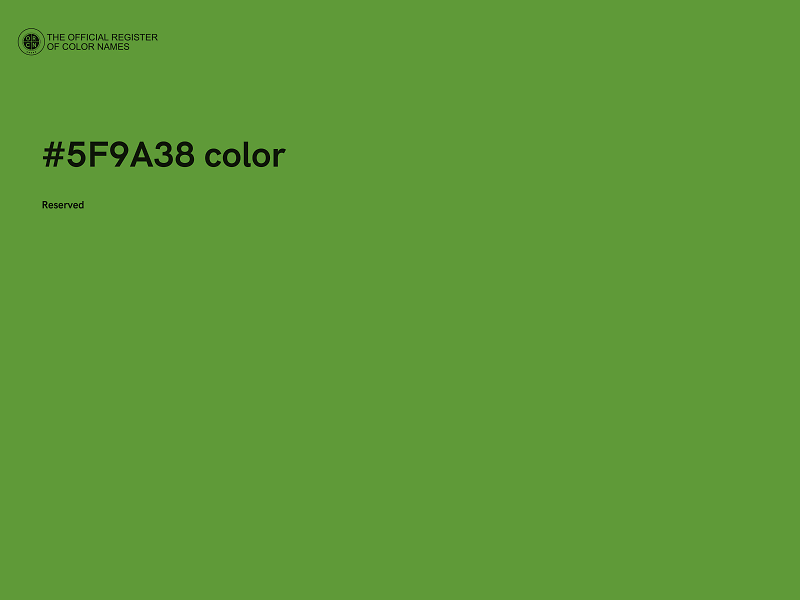 #5F9A38 color image