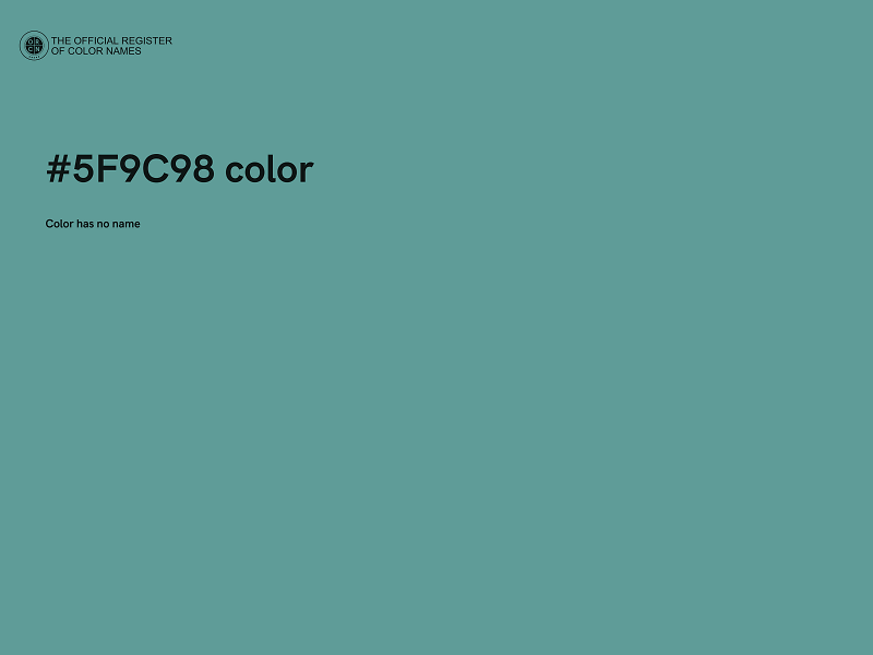 #5F9C98 color image