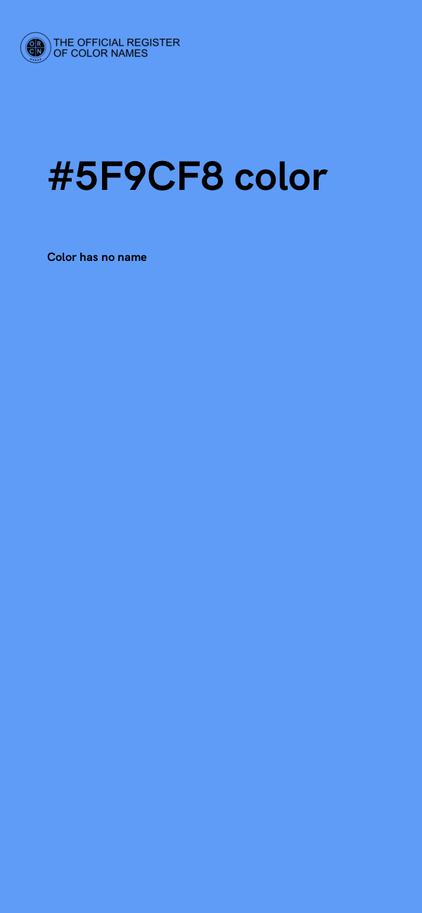 #5F9CF8 color image