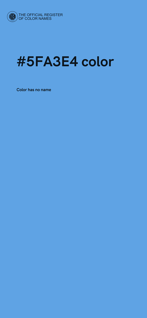 #5FA3E4 color image