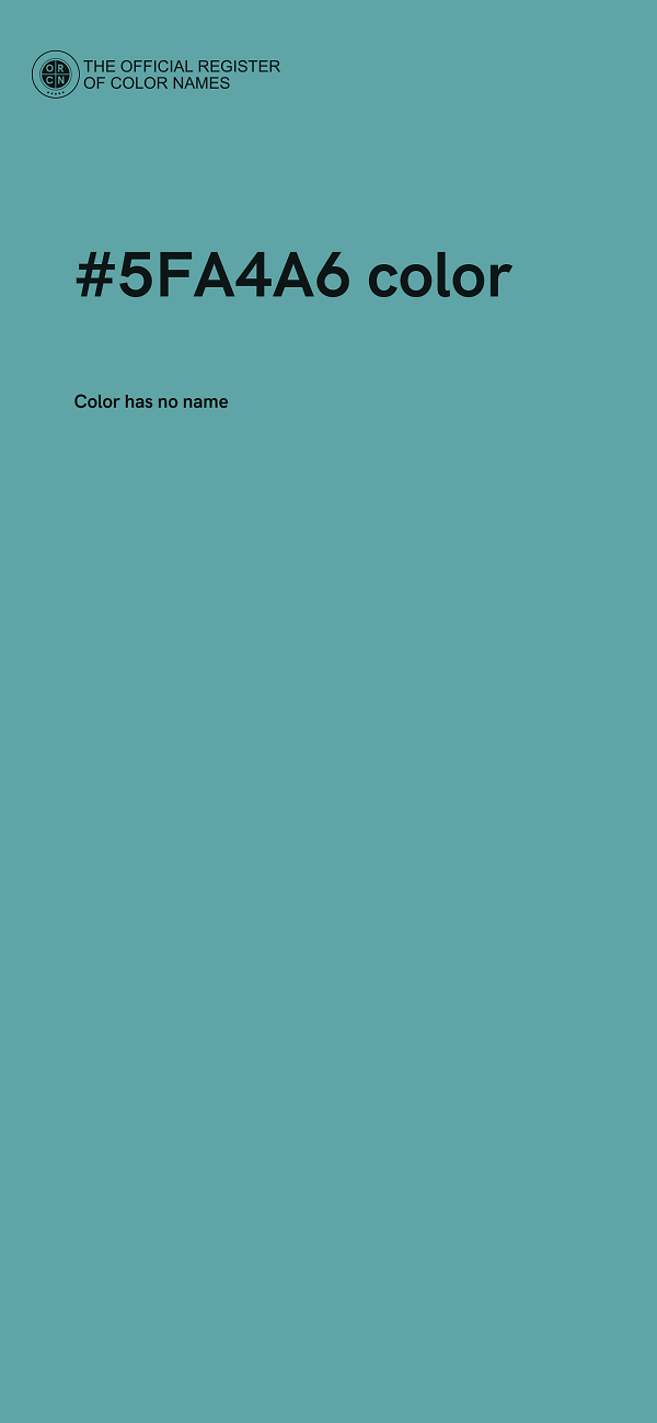 #5FA4A6 color image