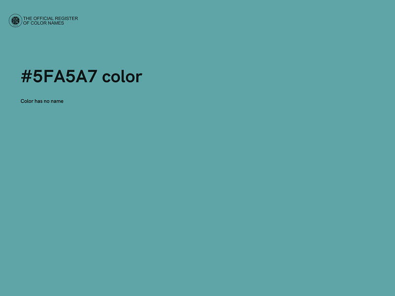 #5FA5A7 color image