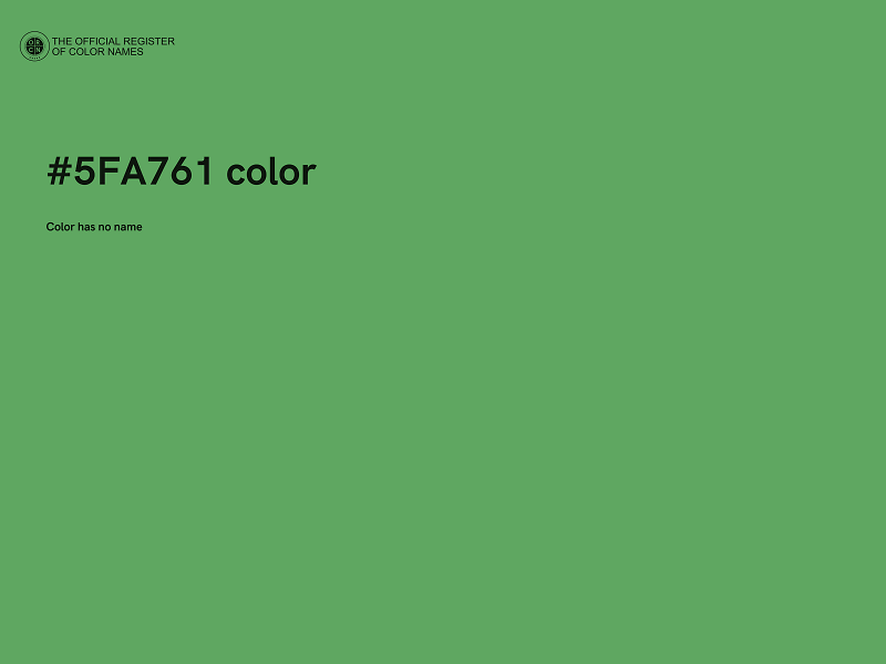 #5FA761 color image