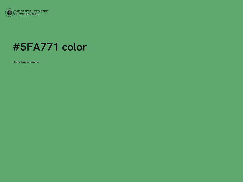 #5FA771 color image