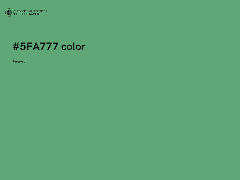 #5FA777 color image