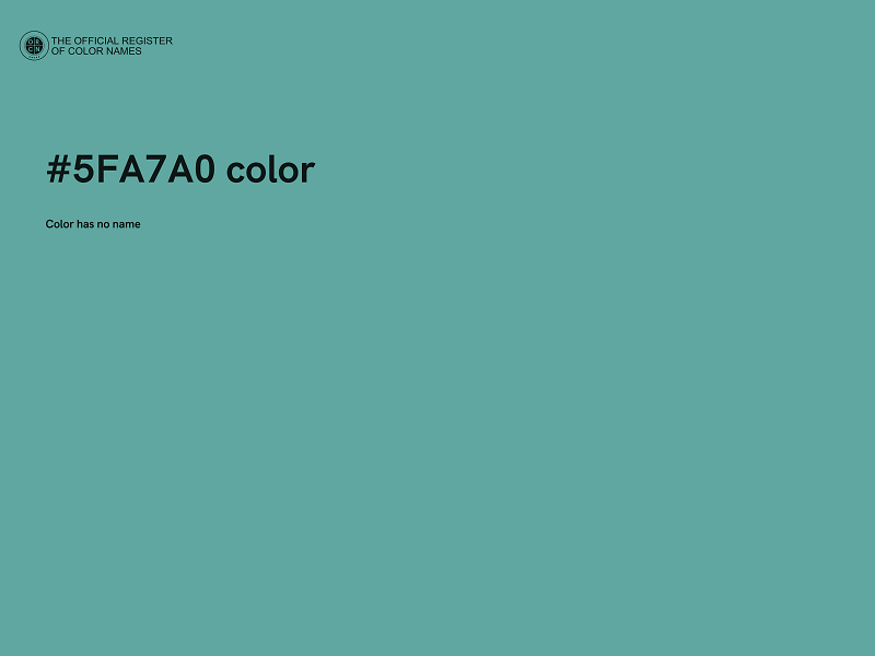 #5FA7A0 color image