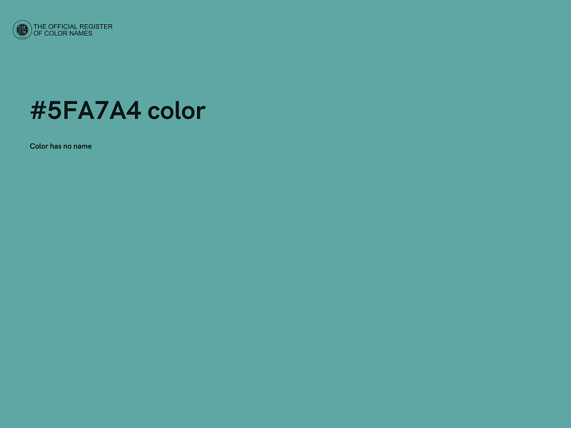 #5FA7A4 color image