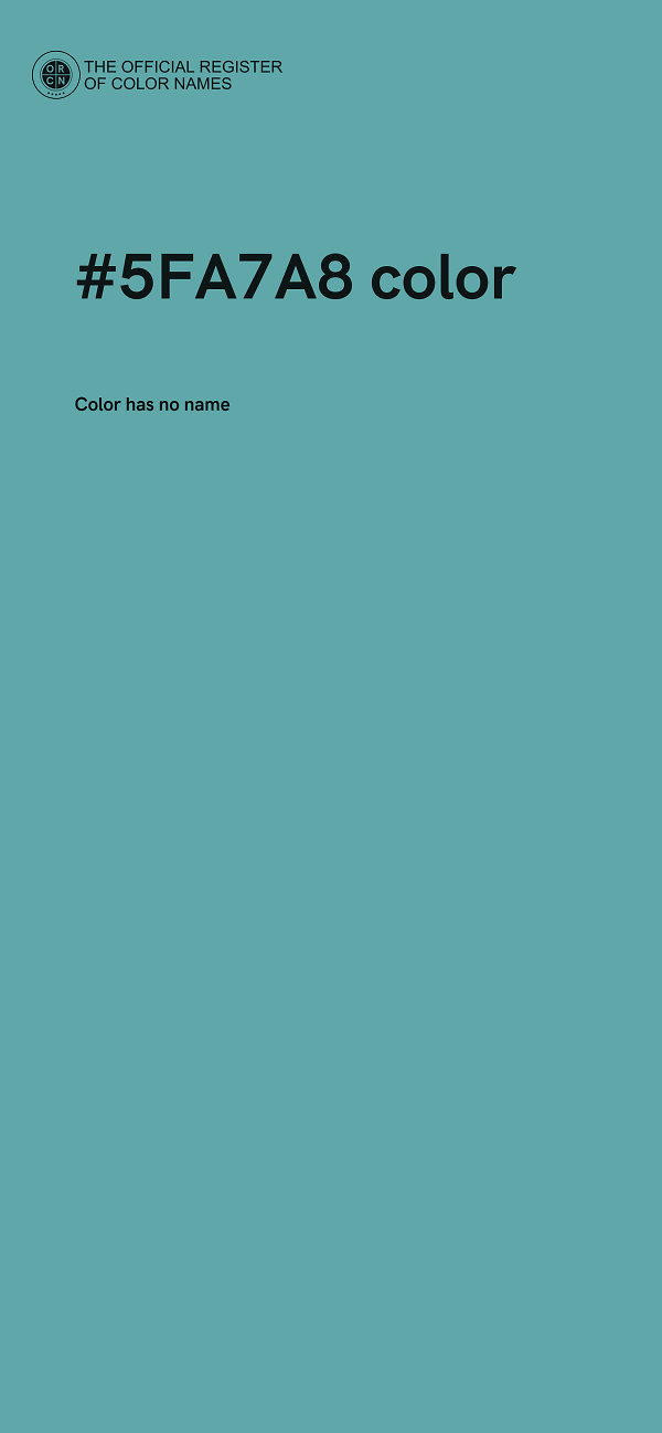 #5FA7A8 color image