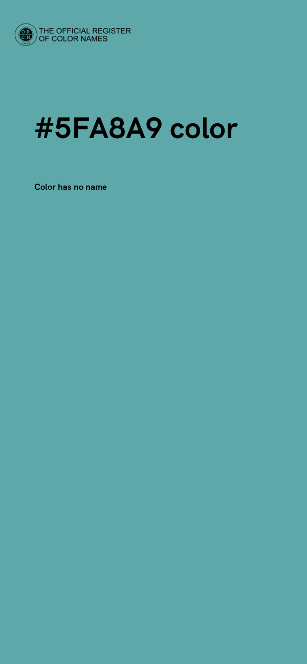 #5FA8A9 color image