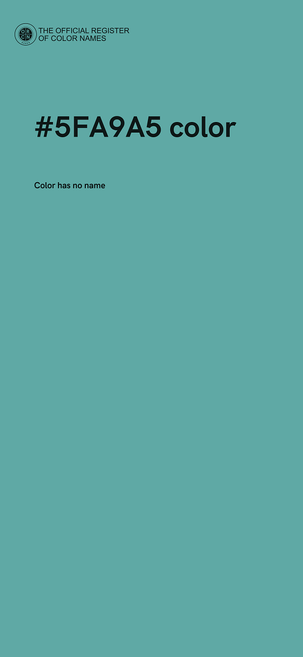 #5FA9A5 color image