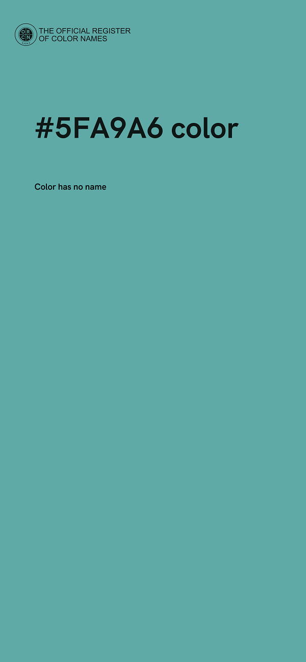 #5FA9A6 color image