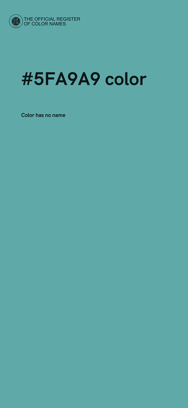 #5FA9A9 color image