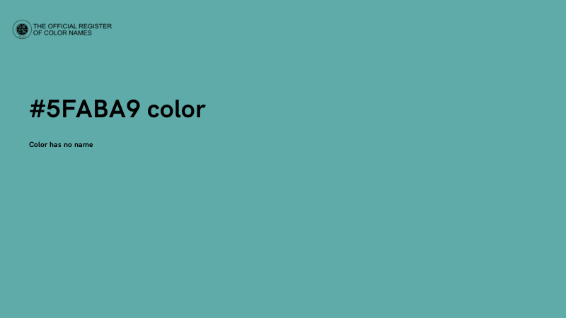 #5FABA9 color image