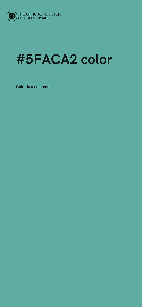 #5FACA2 color image