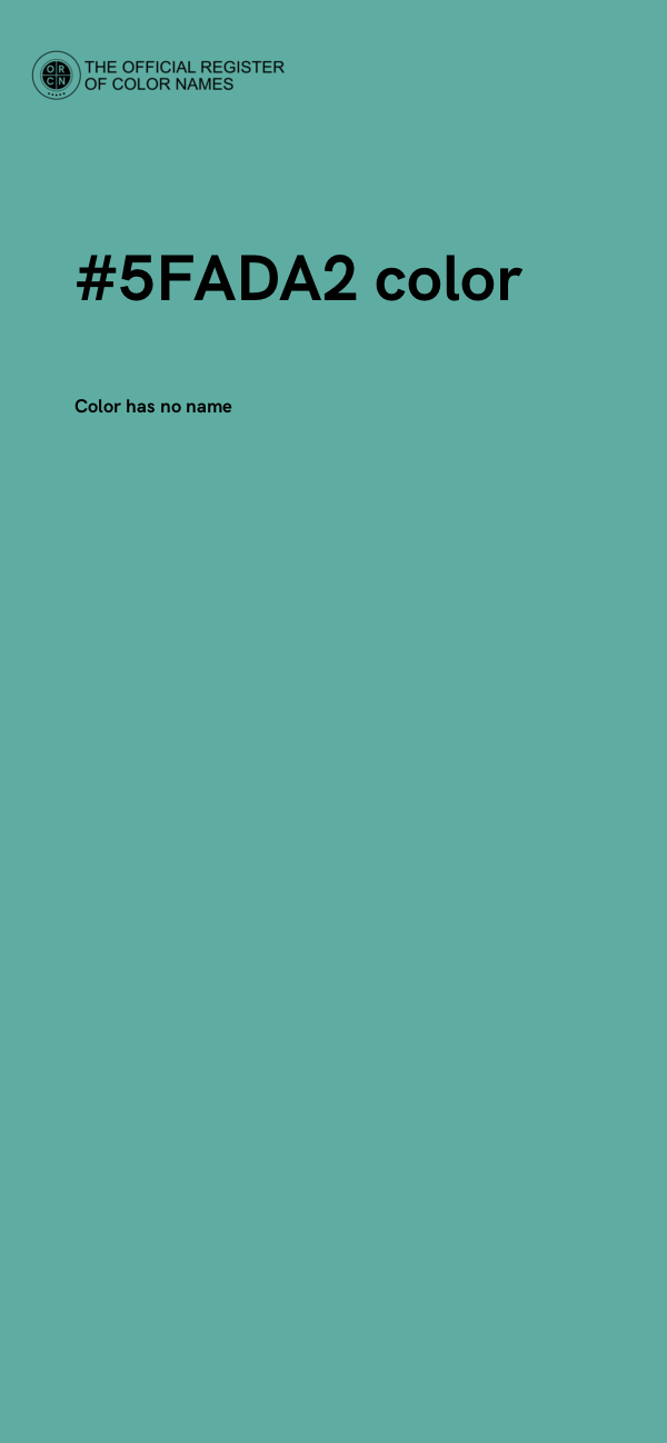 #5FADA2 color image