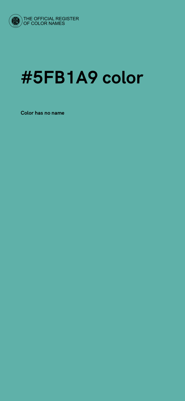 #5FB1A9 color image